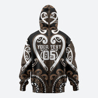 Custom Aotearoa Kati Mamoe Zip Hoodie Maori Tribal Pattern LT05 - Polynesian Pride
