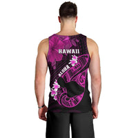 Hawaii Maui Men Tank Top Polynesian Fish Hook Hibiscus Pink Version LT05 - Polynesian Pride