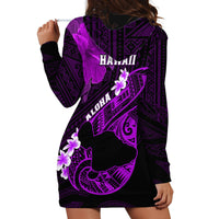 Hawaii Maui Hoodie Dress Polynesian Fish Hook Hibiscus Purple Version LT05 - Polynesian Pride