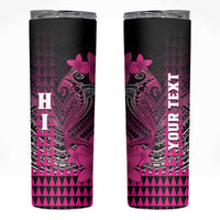 Personalized Hawaii Skinny Tumbler Hammerhead Shark Kakau Polynesian Tribal Pink LT05 Pink - Polynesian Pride