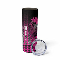 Personalized Hawaii Skinny Tumbler Hammerhead Shark Kakau Polynesian Tribal Pink LT05 - Polynesian Pride