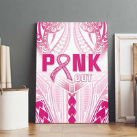 Breast Cancer Pink Out Canvas Wall Art Polynesian Art Tattoo White Version