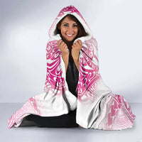 Breast Cancer Pink Out Hooded Blanket Polynesian Art Tattoo White Version LT05 - Polynesian Pride