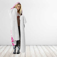 Breast Cancer Pink Out Hooded Blanket Polynesian Art Tattoo White Version LT05 - Polynesian Pride