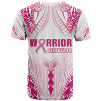 Breast Cancer Pink Out T Shirt Polynesian Art Tattoo White Version LT05 - Polynesian Pride