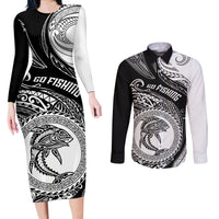 go-fishing-couples-matching-long-sleeve-bodycon-dress-and-long-sleeve-button-shirts-polynesian-pattern