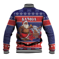 Samoa Christmas Baseball Jacket Samoan Santa Claus Manuia Le Kerisimasi LT05 - Polynesian Pride