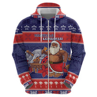 Samoa Christmas Hoodie Samoan Santa Claus Manuia Le Kerisimasi