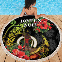 Love Vanuatu Christmas Beach Blanket God Yumi Polynesian Tribal Pattern