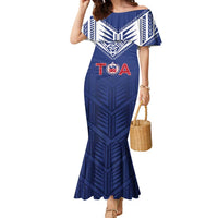 Super Toa Samoa Rugby Custom Family Matching Mermaid Dress and Hawaiian Shirt Warrior Spirit LT05