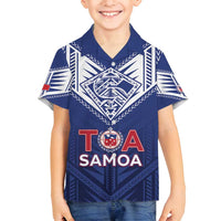 Super Toa Samoa Rugby Custom Family Matching Off Shoulder Short Dress and Hawaiian Shirt Warrior Spirit LT05