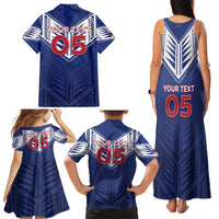 Super Toa Samoa Rugby Custom Family Matching Tank Maxi Dress and Hawaiian Shirt Warrior Spirit LT05
