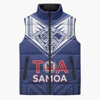 Super Toa Samoa Rugby Custom Sleeveless Puffer Jacket Warrior Spirit LT05