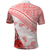 Hawaiian Tapa Polo Shirt Traditional Vintage Pattern Red LT05 - Polynesian Pride