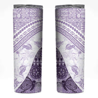 Hawaiian Tapa Skinny Tumbler Traditional Vintage Pattern Violet LT05 Violet - Polynesian Pride
