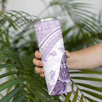 Hawaiian Tapa Skinny Tumbler Traditional Vintage Pattern Violet LT05 - Polynesian Pride