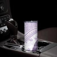 Hawaiian Tapa Skinny Tumbler Traditional Vintage Pattern Violet LT05 - Polynesian Pride