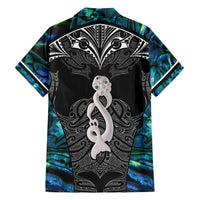 New Zealand Aotearoa Family Matching Short Sleeve Bodycon Dress and Hawaiian Shirt Maori Taniwha Paua Shell