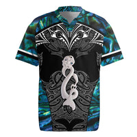New Zealand Aotearoa Rugby Jersey Maori Taniwha Paua Shell