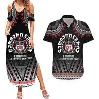 Personalised Samoa Black Saturday Couples Matching Summer Maxi Dress and Hawaiian Shirt Samoa For Samoans