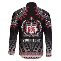 Personalised Samoa Black Saturday Family Matching Off Shoulder Maxi Dress and Hawaiian Shirt Samoa For Samoans