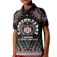 Personalised Samoa Black Saturday Kid Polo Shirt Samoa For Samoans LT05 Kid Black - Polynesian Pride