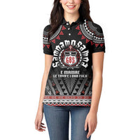 Personalised Samoa Black Saturday Women Polo Shirt Samoa For Samoans