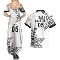 Custom New Zealand Football Couples Matching Summer Maxi Dress and Hawaiian Shirt Aotearoa Pride - Polynesian Pride