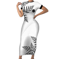 Custom New Zealand Football Family Matching Short Sleeve Bodycon Dress and Hawaiian Shirt Aotearoa Pride - Polynesian Pride