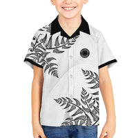 Custom New Zealand Football Kid Hawaiian Shirt Aotearoa Pride LT05 Kid White - Polynesian Pride
