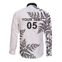 Custom New Zealand Football Long Sleeve Button Shirt Aotearoa Pride LT05 - Polynesian Pride