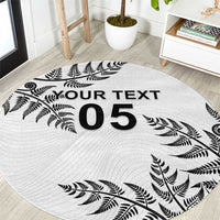 Custom New Zealand Football Round Carpet Aotearoa Pride - Polynesian Pride