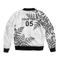 Custom New Zealand Football Sleeve Zip Bomber Jacket Aotearoa Pride LT05 - Polynesian Pride