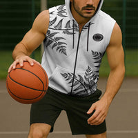 Custom New Zealand Football Sleeveless Zip Hoodie Aotearoa Pride LT05 - Polynesian Pride