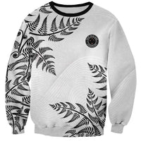 Custom New Zealand Football Sweatshirt Aotearoa Pride LT05 Unisex White - Polynesian Pride