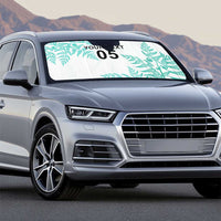 Custom New Zealand Football Auto Sun Shade Aotearoa Pride Aqua Version LT05 - Polynesian Pride