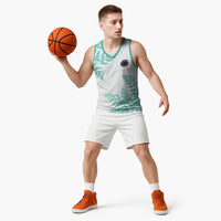 Custom New Zealand Football Basketball Jersey Aotearoa Pride Aqua Version LT05 - Polynesian Pride