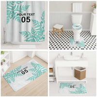 Custom New Zealand Football Bathroom Set Aotearoa Pride Aqua Version LT05 - Polynesian Pride