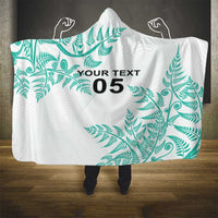 Custom New Zealand Football Hooded Blanket Aotearoa Pride Aqua Version LT05 - Polynesian Pride