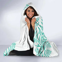 Custom New Zealand Football Hooded Blanket Aotearoa Pride Aqua Version LT05 - Polynesian Pride