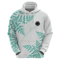 Custom New Zealand Football Hoodie Aotearoa Pride Aqua Version LT05 - Polynesian Pride