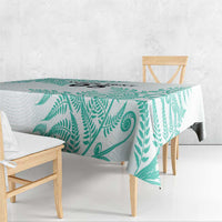 Custom New Zealand Football Tablecloth Aotearoa Pride Aqua Version LT05 - Polynesian Pride