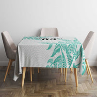 Custom New Zealand Football Tablecloth Aotearoa Pride Aqua Version LT05 - Polynesian Pride