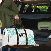 Custom New Zealand Football Travel Bag Aotearoa Pride Aqua Version LT05 - Polynesian Pride