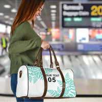 Custom New Zealand Football Travel Bag Aotearoa Pride Aqua Version LT05 - Polynesian Pride