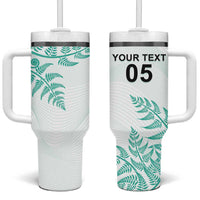 Custom New Zealand Football Tumbler With Handle Aotearoa Pride Aqua Version LT05 One Size: 40 oz Aqua - Polynesian Pride