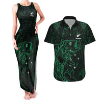 Custom New Zealand Fishing Couples Matching Tank Maxi Dress and Hawaiian Shirt Maori Tribal Pattern - Polynesian Pride