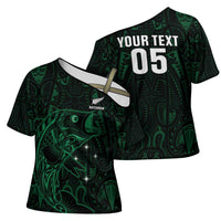 Custom New Zealand Fishing Cross Shoulder Shirt Maori Tribal Pattern LT05 - Polynesian Pride