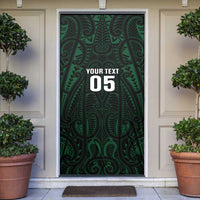 Custom New Zealand Fishing Door Cover Maori Tribal Pattern - Polynesian Pride