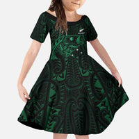 Custom New Zealand Fishing Family Matching Long Sleeve Bodycon Dress and Hawaiian Shirt Maori Tribal Pattern - Polynesian Pride